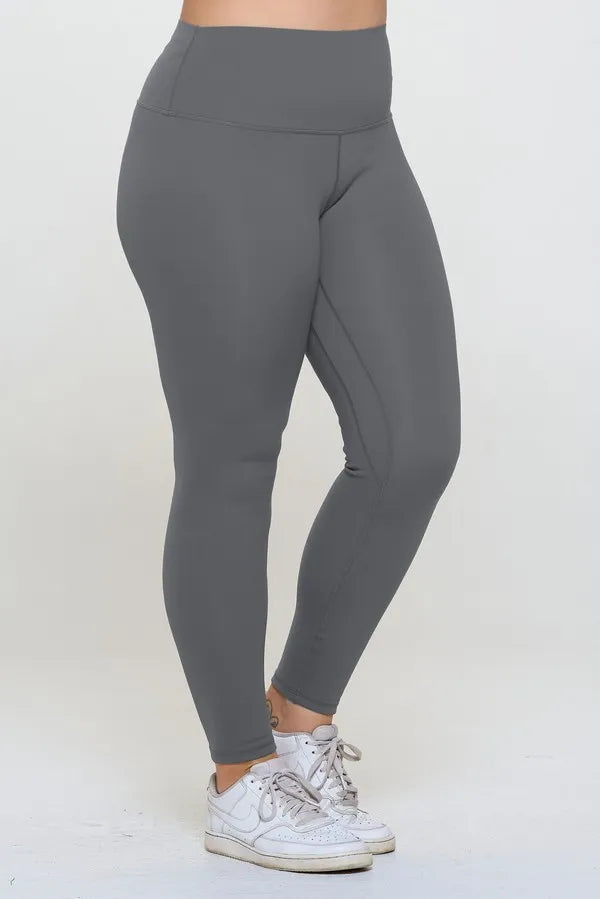 Yelete Full Size Fleece Lined High Waisted Leggings - cas7m
