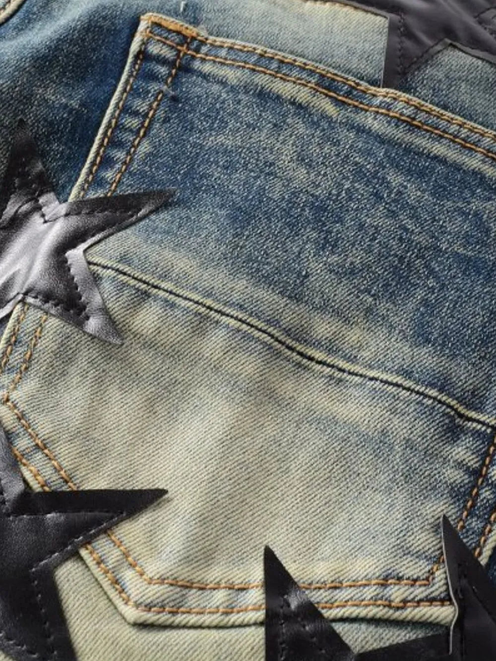 Men's Washed Star Slim Jeans - cas7m