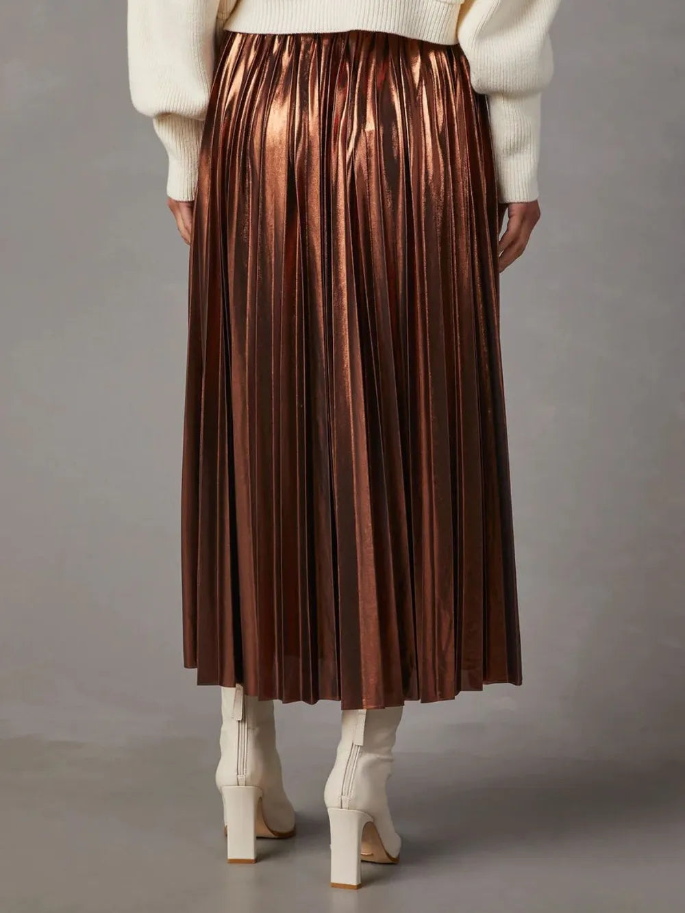 Pleated Midi Skirt - cas7m