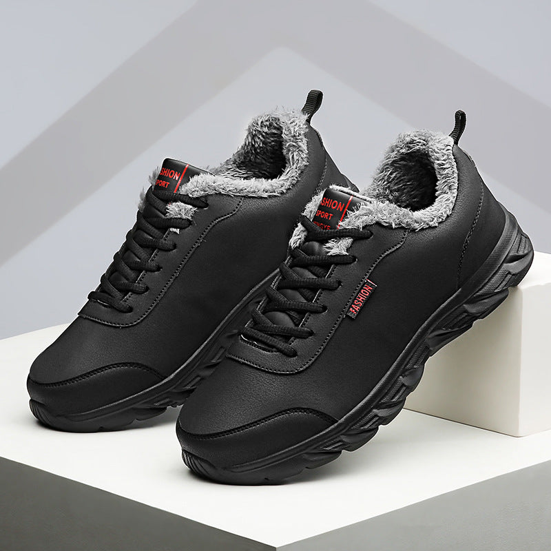 Men Sneakers Winter Warm Sports Shoes With Plush - cas7m