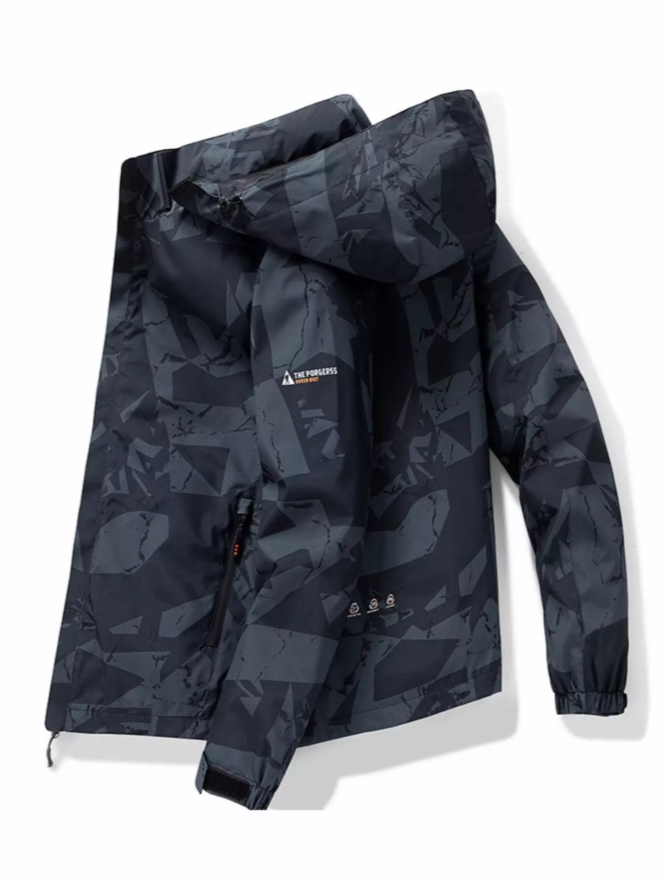 Men's Plus Size Camouflage Waterproof Outdoor Jacket - cas7m