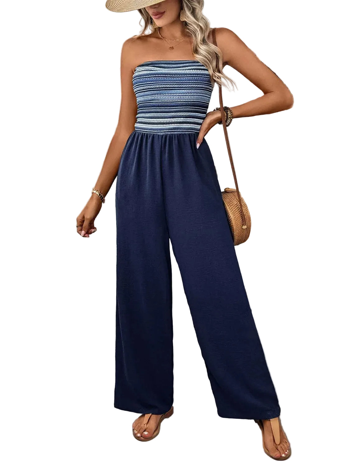 Tube Wide Leg Jumpsuit - cas7m
