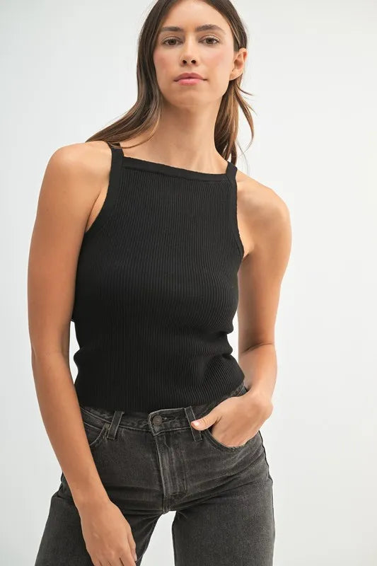 MABLE Ribbed Knit Tank - cas7m