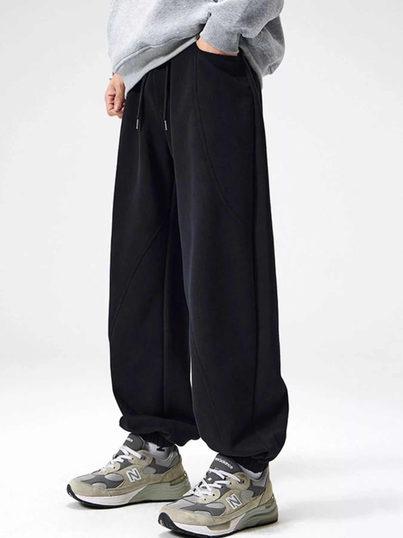 Men's Plus Size Loose Fit Drawstring Sweatpants - cas7m