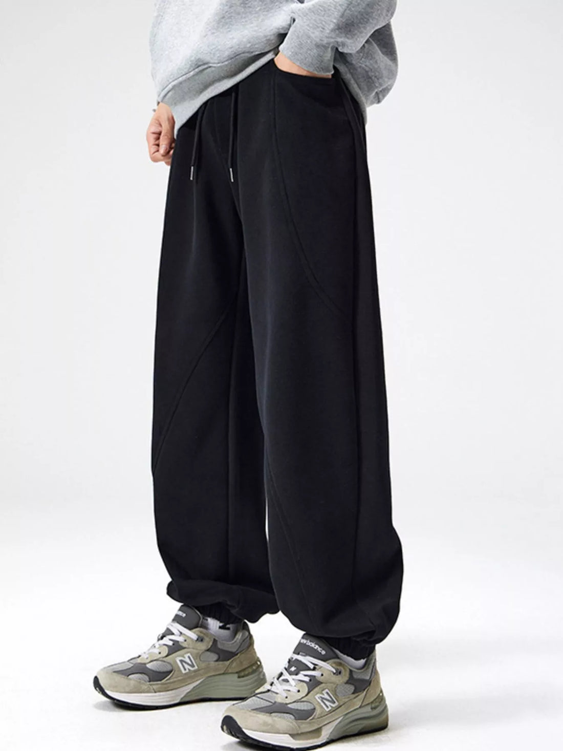 Men's Plus Size Loose Fit Drawstring Sweatpants - cas7m