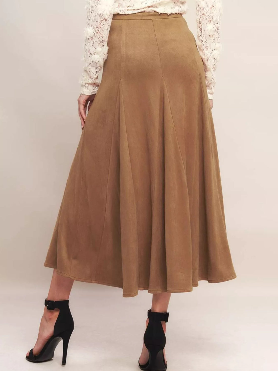Flowy A-Line Midi Skirt - cas7m