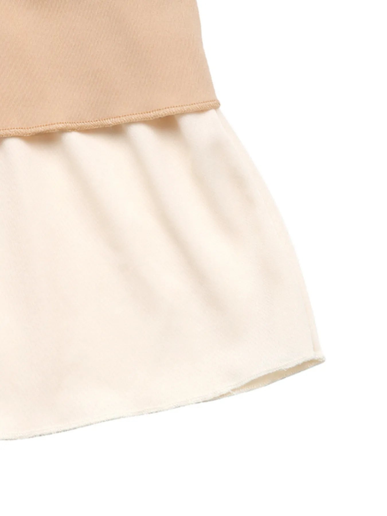 Layered Midi Skirt with Contrast Hem Detail - cas7m