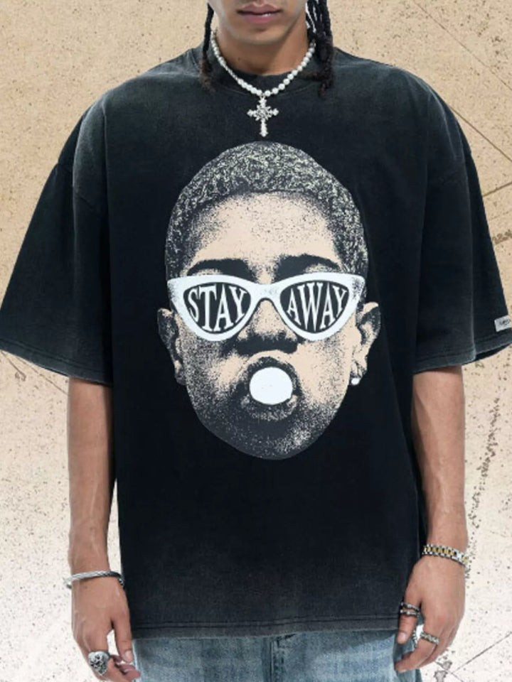 Men's Graphic Short Sleeve Oversized T-Shirt - cas7m