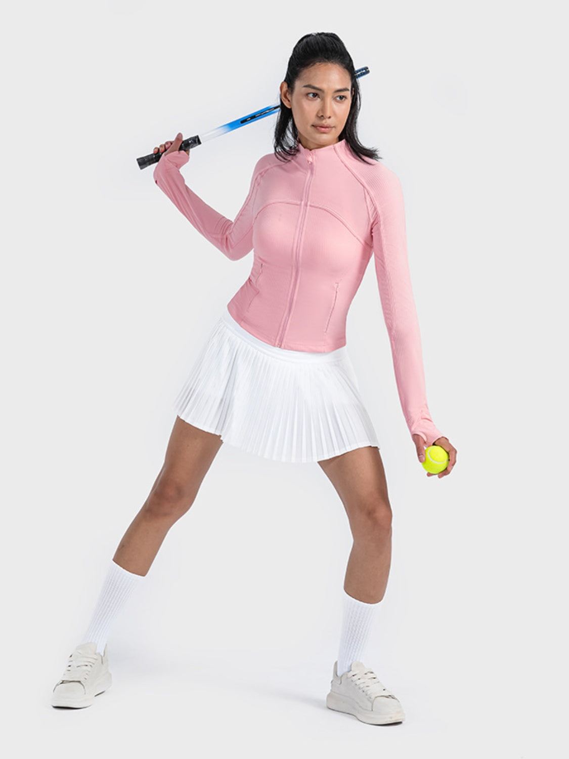 Millennia Zip-Up Long Sleeve Sports Jacket - cas7m