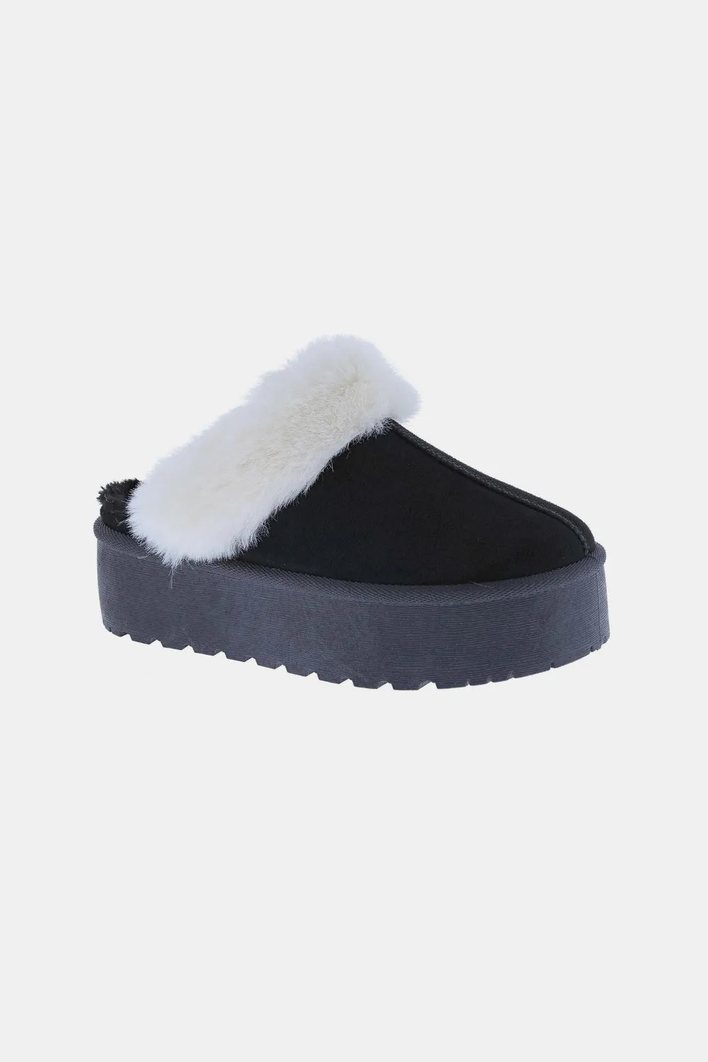 Weeboo Thick Bottom Fur Trim Snow Slippers - cas7m