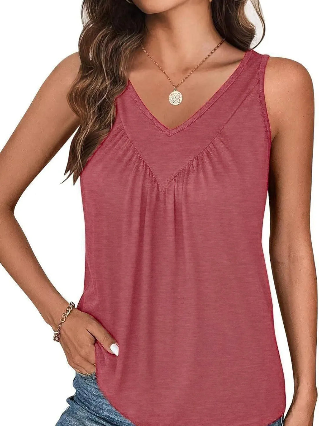 SleekRuched Stretch Fit Top - Comfy Viscose Blend - cas7m