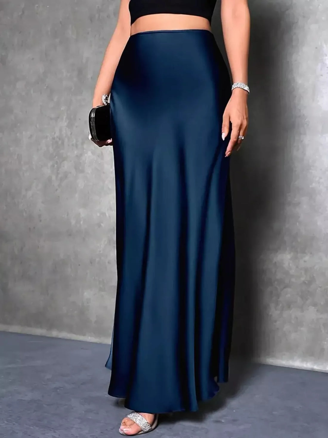Satin Maxi Skirt - cas7m