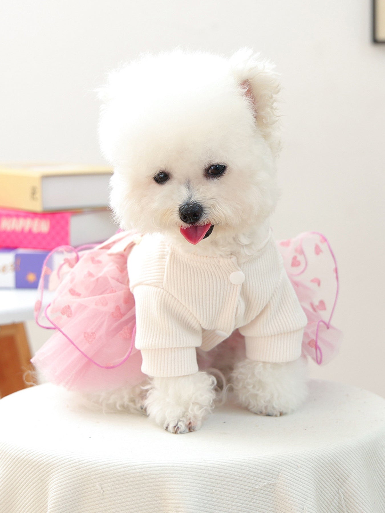 Pearl-Embellished Pet Dress - cas7m