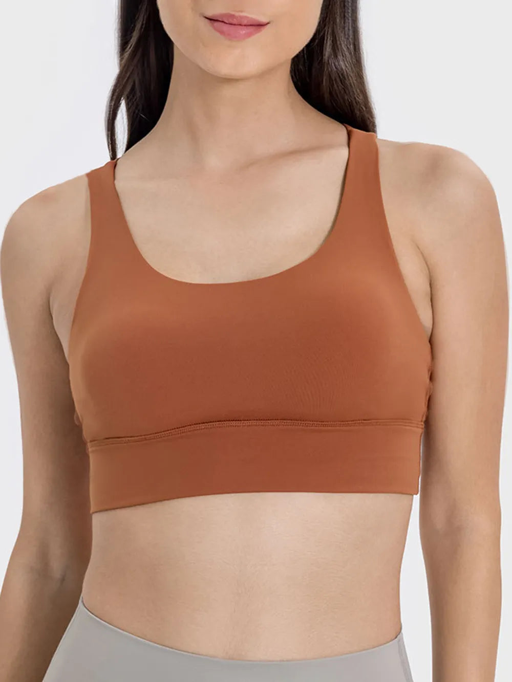 Millennia Crisscross Scoop Neck Active Tank - cas7m