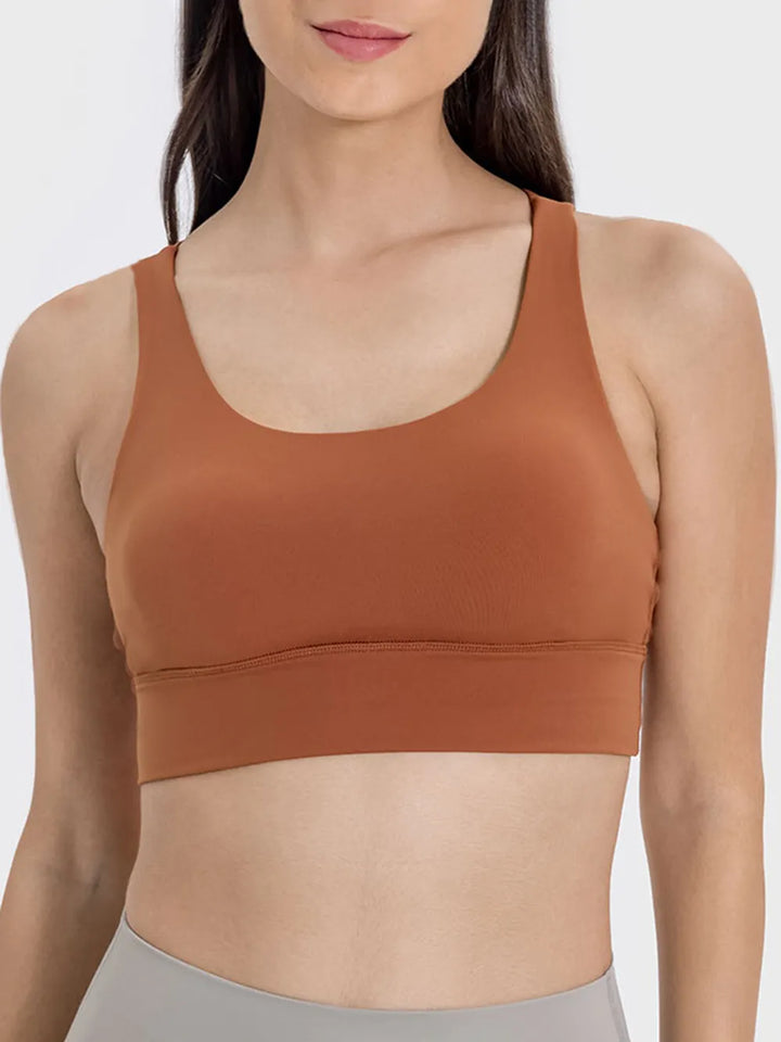 Millennia Crisscross Scoop Neck Active Tank - cas7m