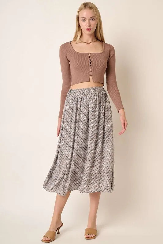Mittoshop Printed Midi Skirt - cas7m