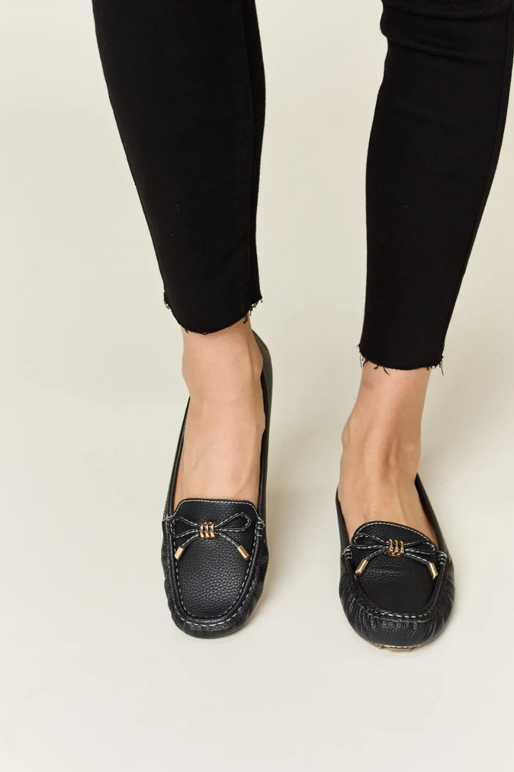 Forever Link Slip On Bow Flats Loafers - cas7m