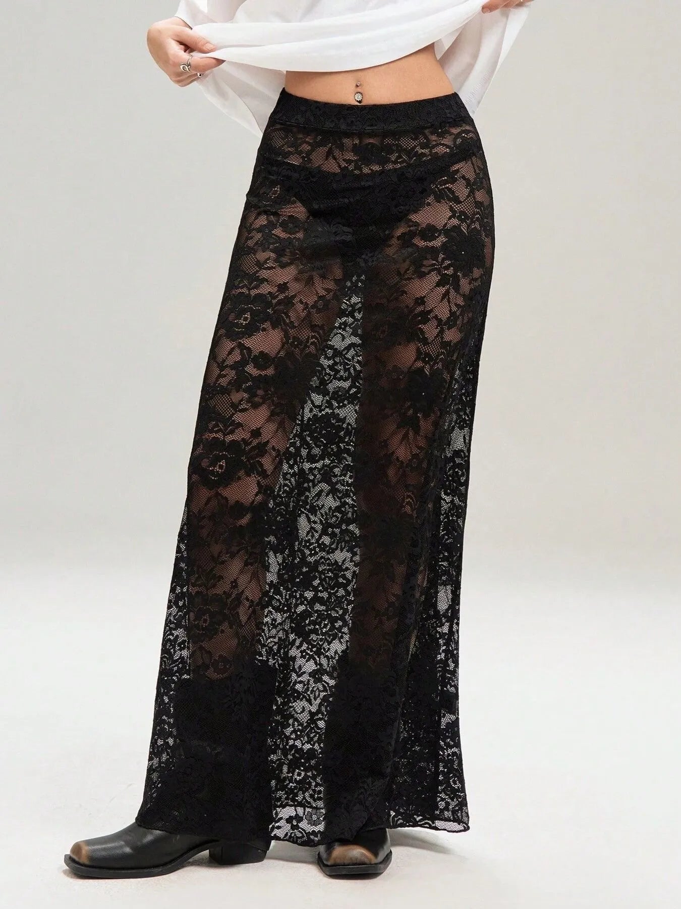 Lace Maxi Skirt - cas7m