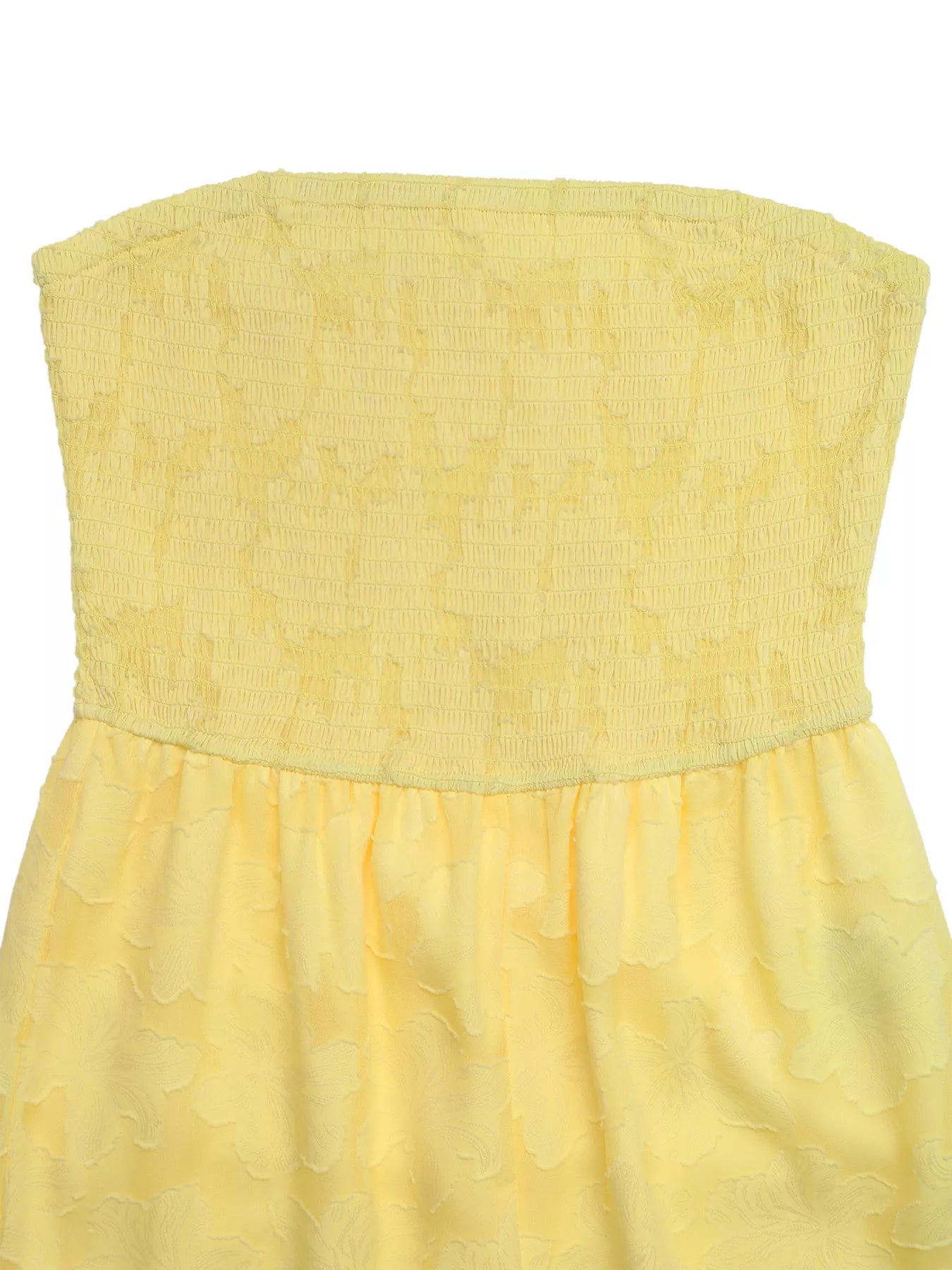 Lace Smocked Tube Jumpsuit - cas7m