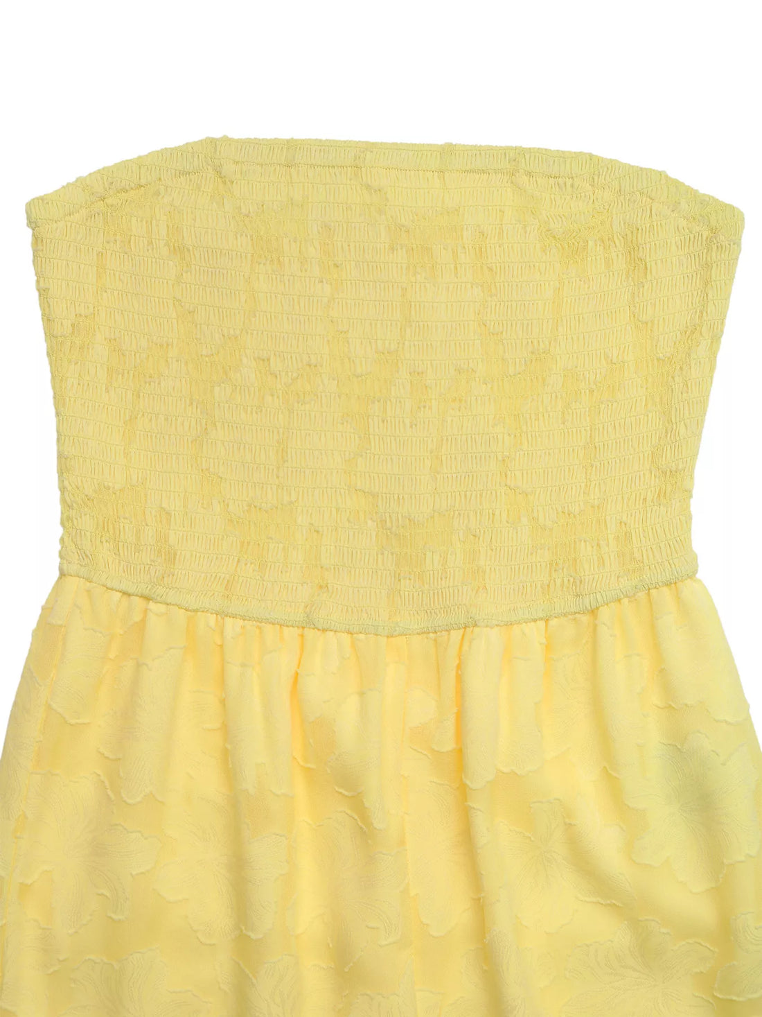 Lace Smocked Tube Jumpsuit - cas7m