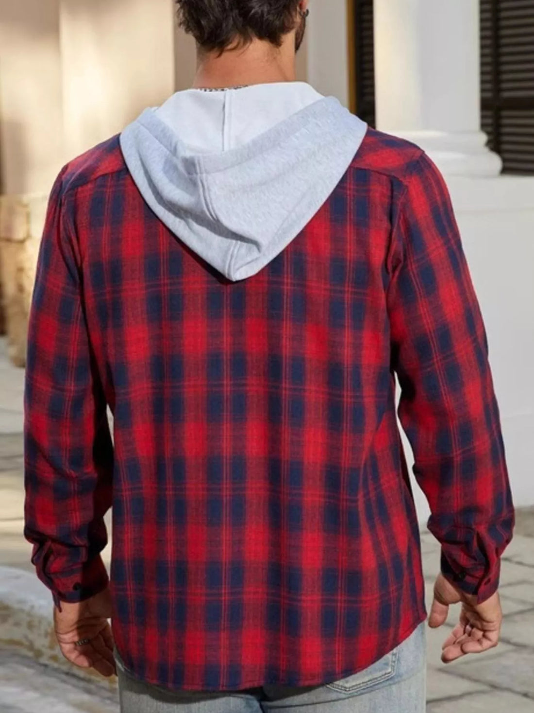 Men's Plaid Long Sleeve Shirt - cas7m