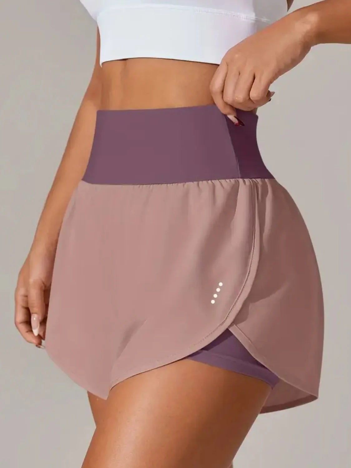 Pocketed High Waist Active Shorts - cas7m