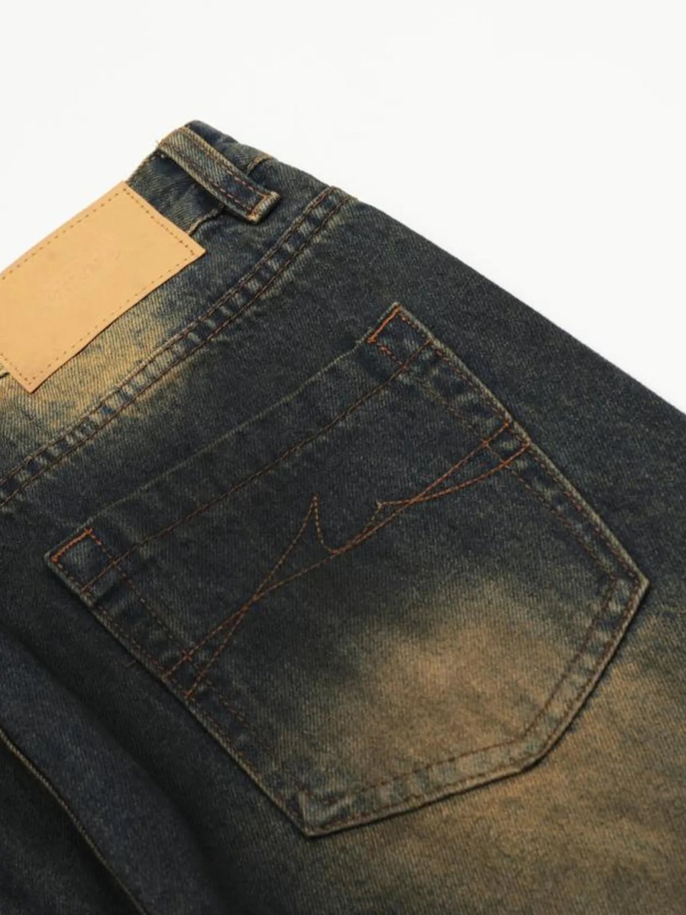 Men's Washed Flare Jeans - cas7m