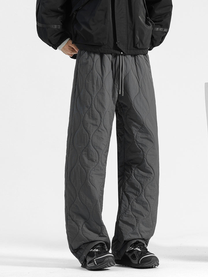 Men's Plus Size Quilted Loose-Fit Pants - cas7m