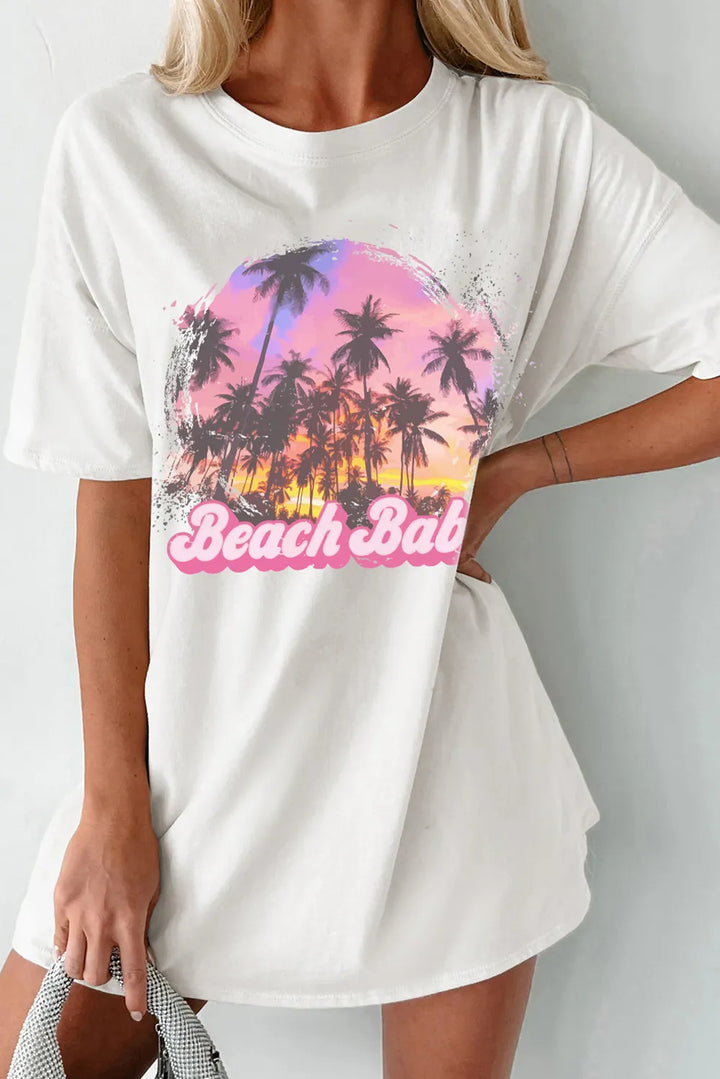 Graphic Round Neck Half Sleeve T-Shirt - cas7m