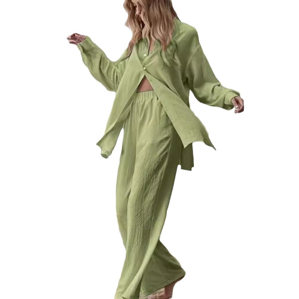 European And American Style Women Shirt Blouse And Pants - cas7m