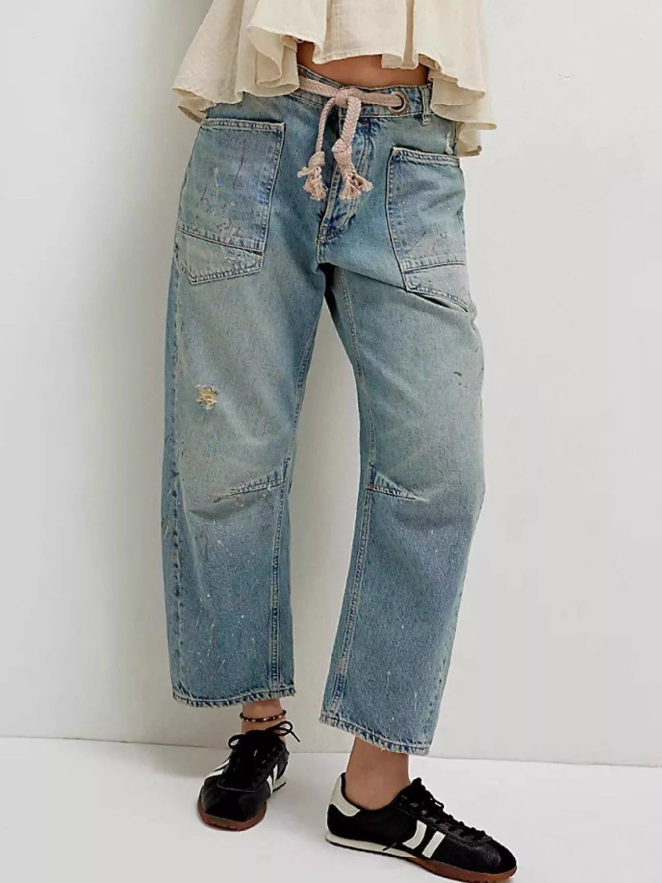Washed Relaxed Fit Jeans - cas7m