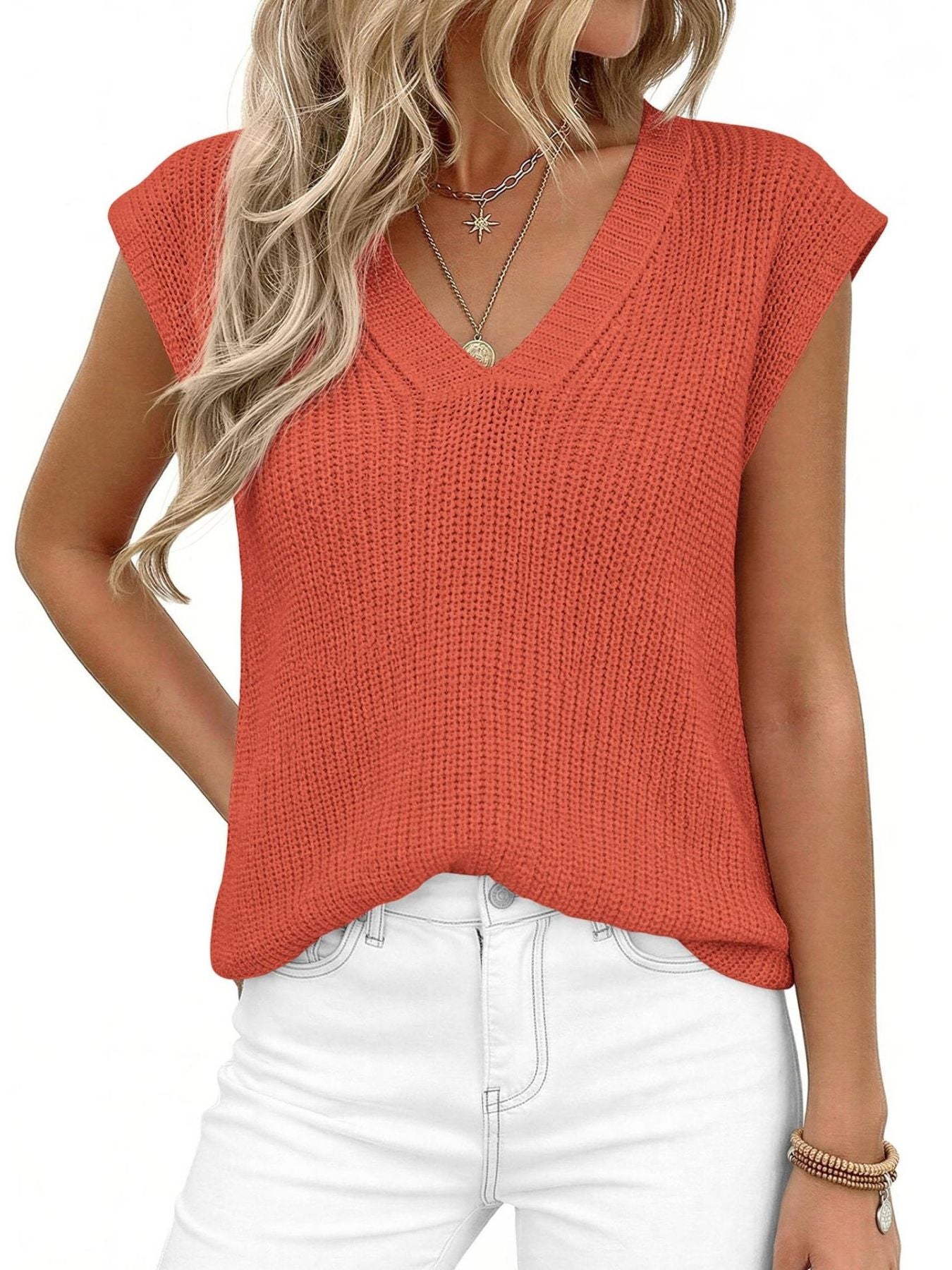 V-Neck Sweater Vest - cas7m