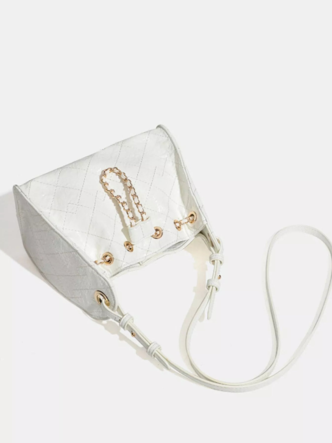Quilted Chain Crossbody Bag - cas7m