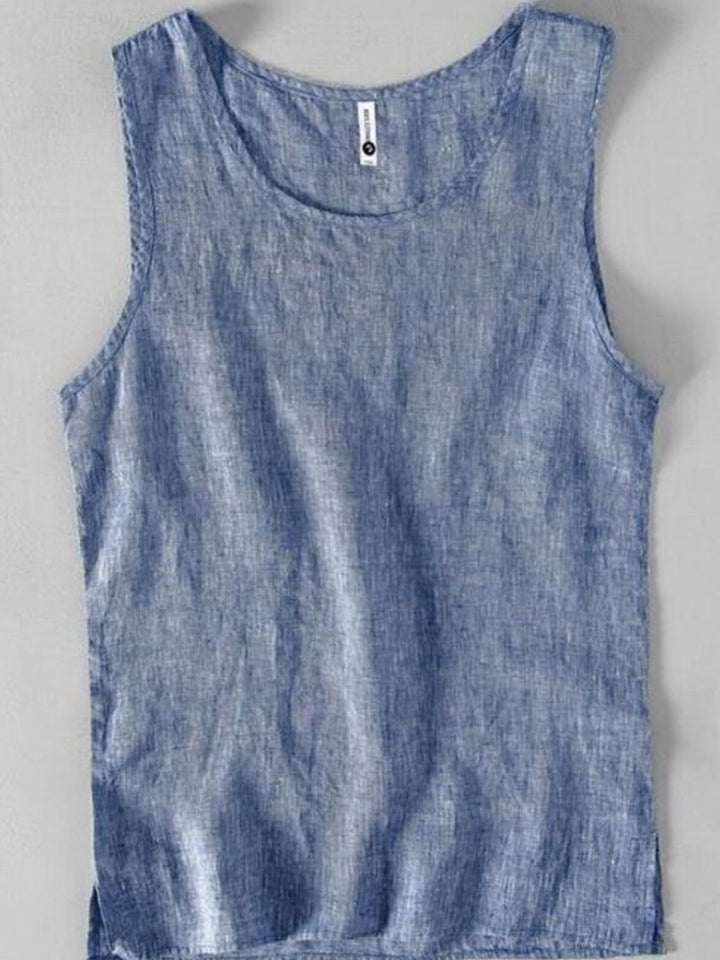 Men's Plus Size Round Neck Tank - cas7m