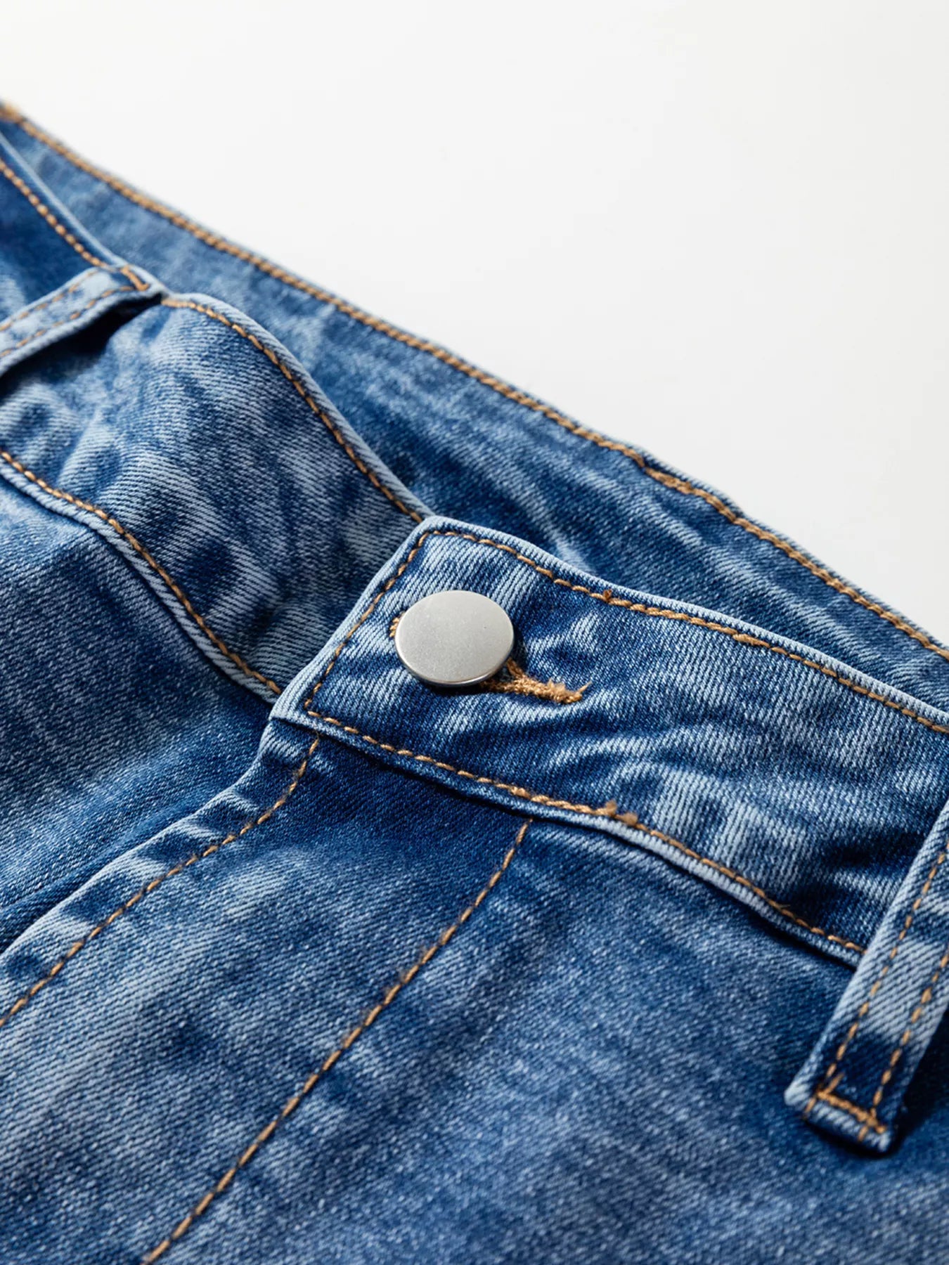 Seam Detail Loose Fit Cropped Jeans - cas7m