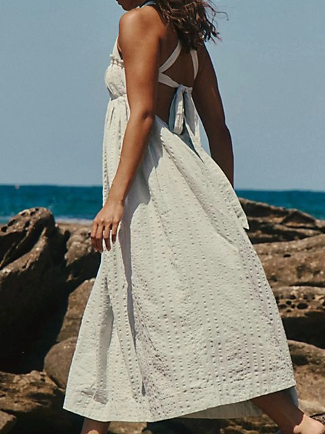 Sweetheart Neck Midi Dress - cas7m