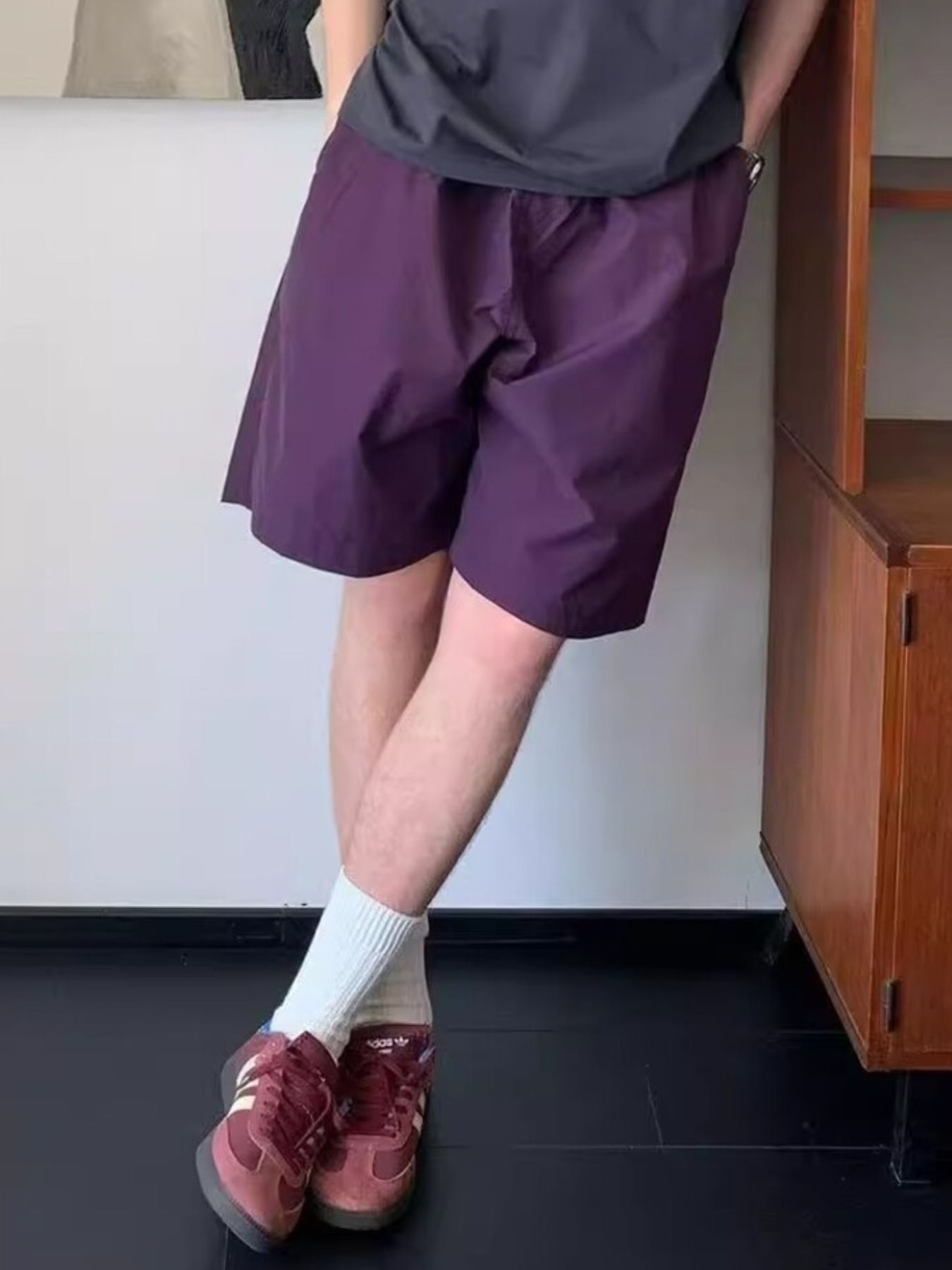 Men's Plus Size Casual Elastic Waist Lightweight Shorts - cas7m