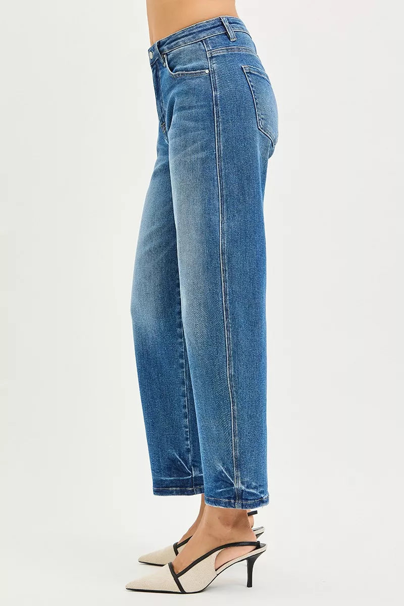 RISEN Slouchy Cropped Barrel Jeans - cas7m