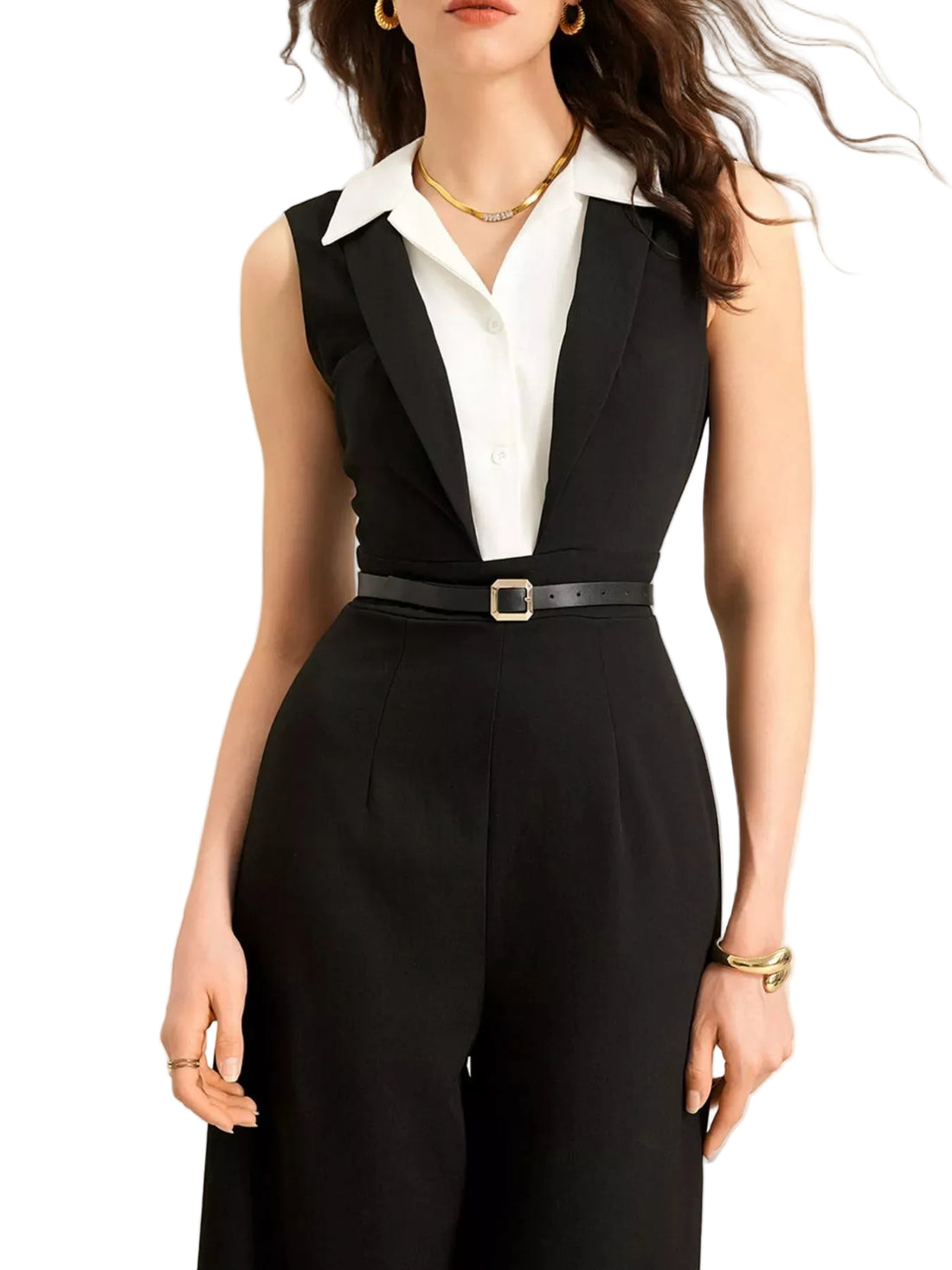Sleeveless Wide Leg Jumpsuit - cas7m