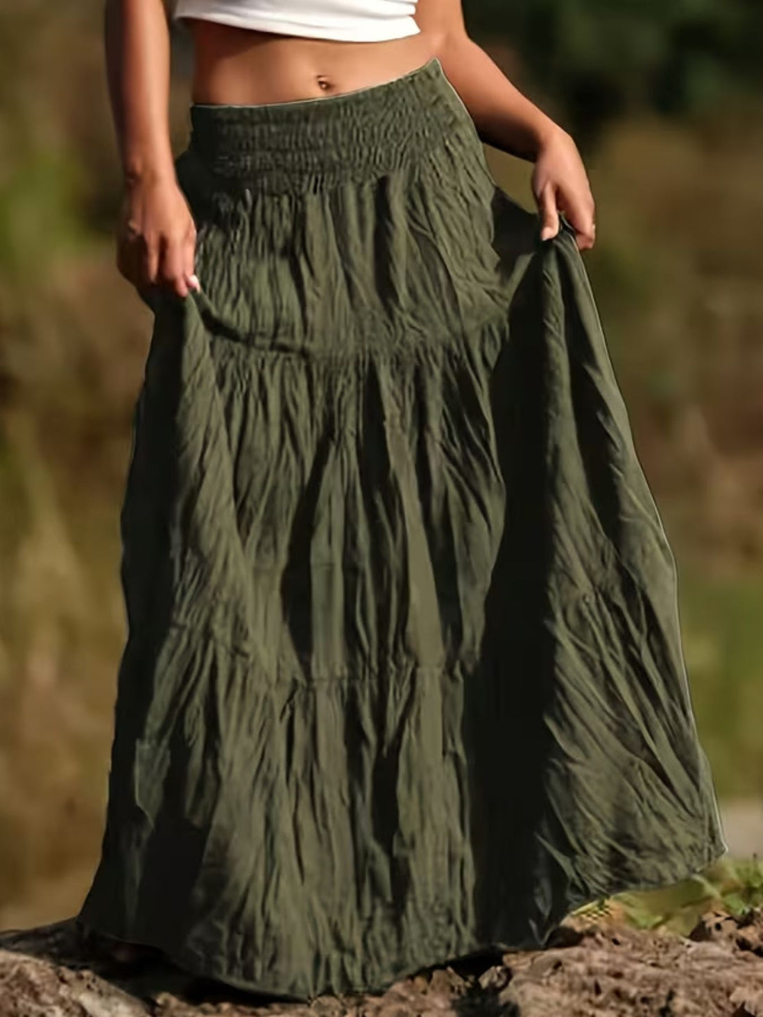 Tiered Maxi Skirt - cas7m