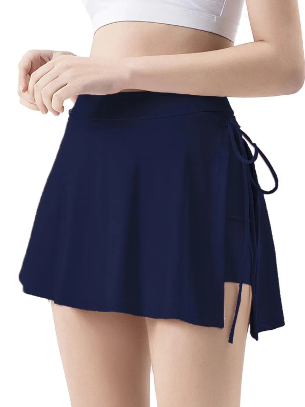 High Waist Active Skort with Pockets - cas7m