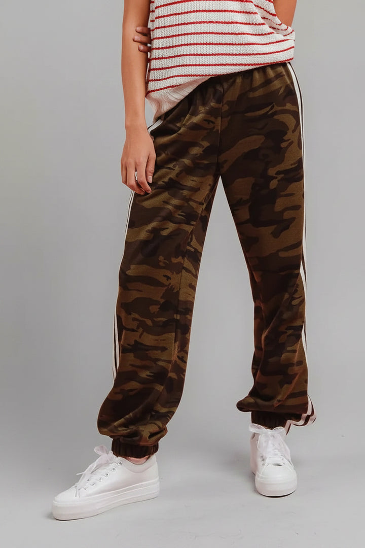 BiBi Side Lines Camouflage Track Pants - cas7m