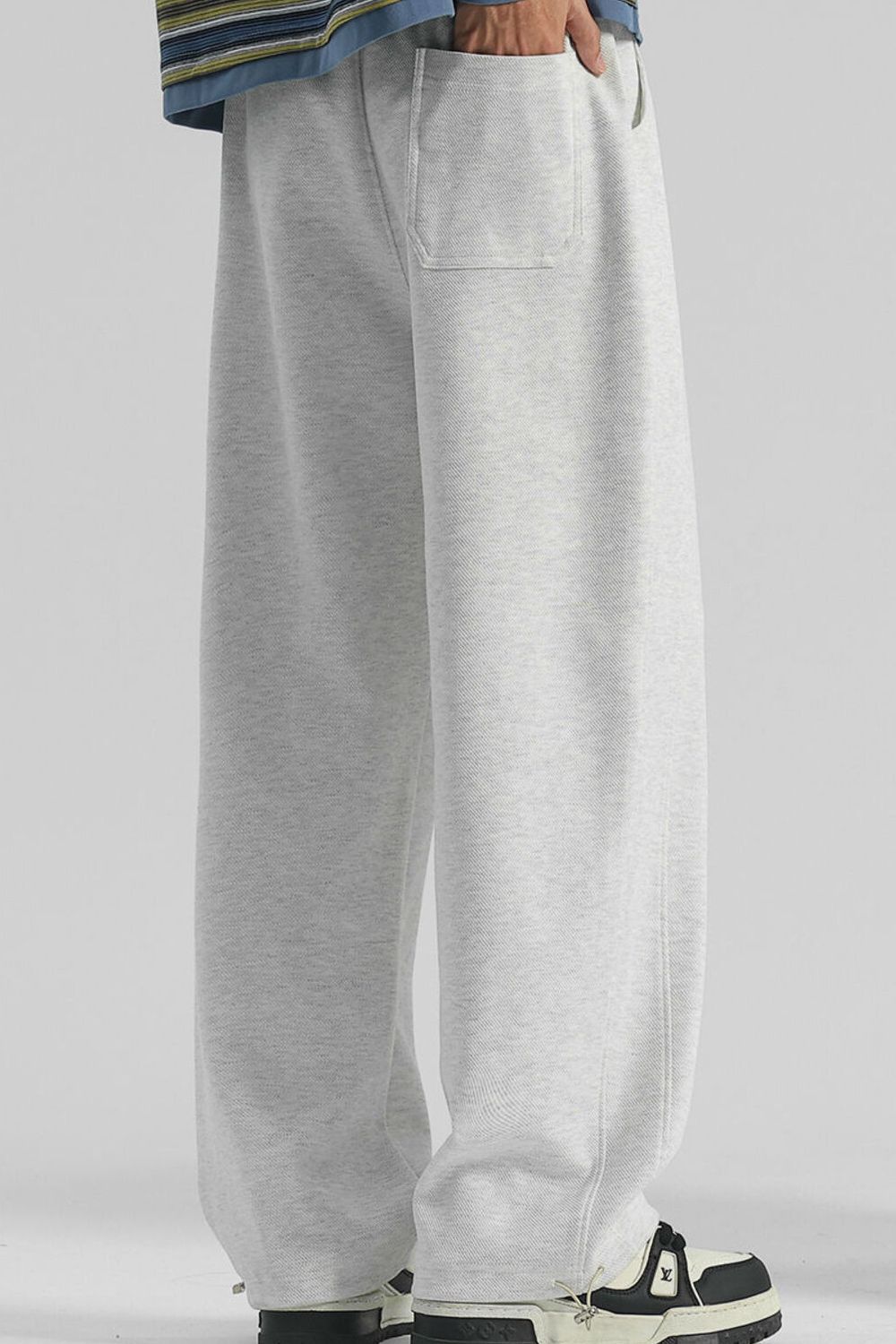 Men's Plus Size Casual Loose Fit Drawstring Sweatpants - cas7m