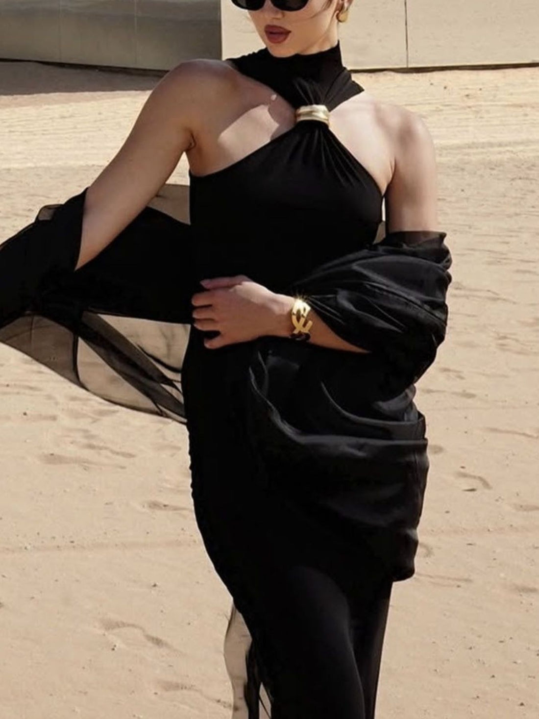 Ring Detail Turtleneck Tank - cas7m