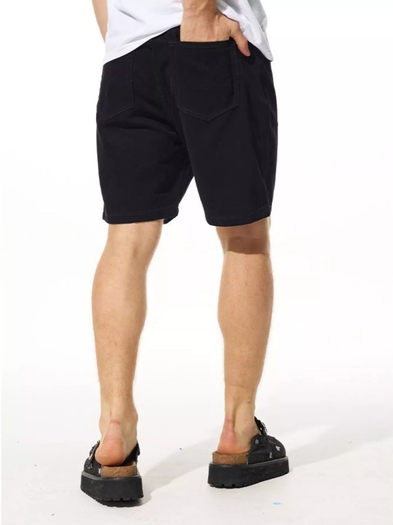 Men's Loose Fit Denim Shorts - cas7m