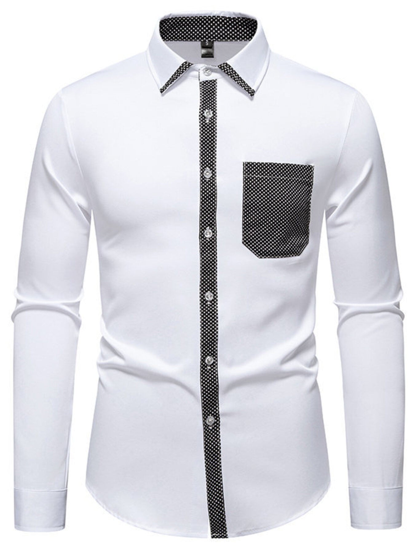 Men's Slim Fit Long Sleeve Shirt - cas7m