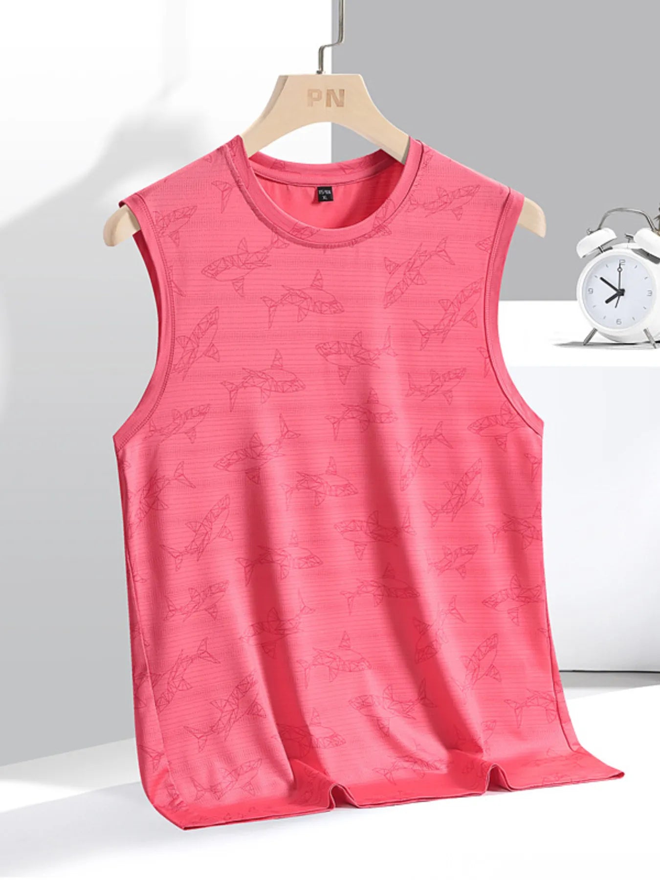 Men's Plus Size Round Neck Tank - cas7m