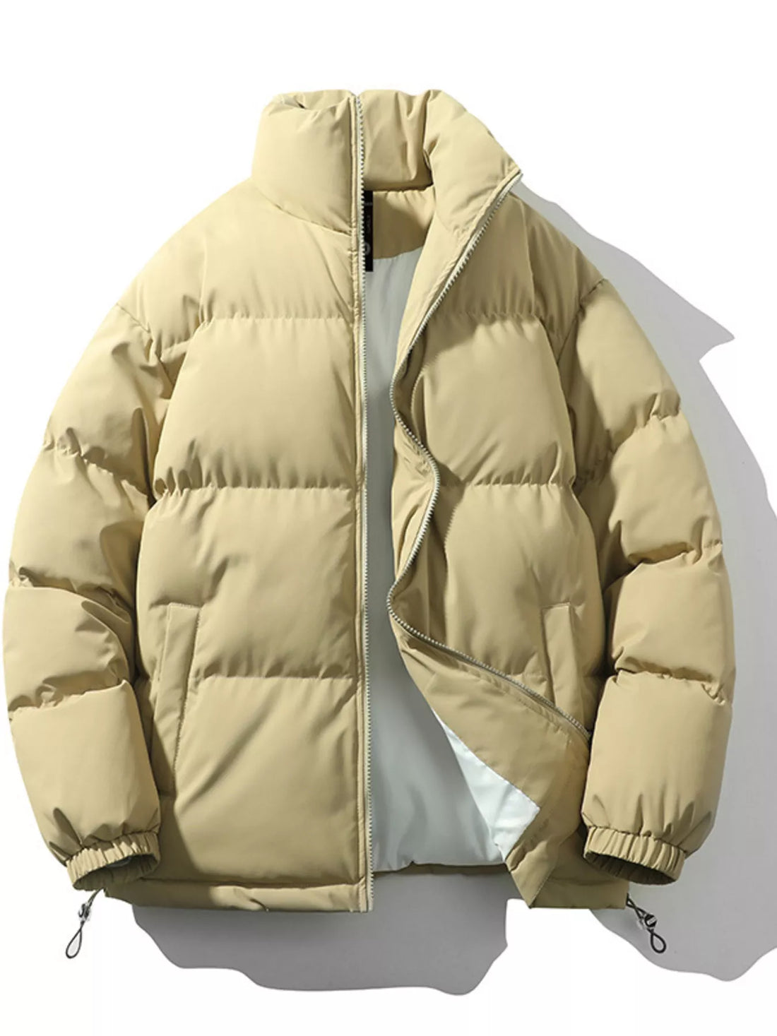 Men's Full Size Padded Zip Up Puffer Jacket Plus Size - cas7m