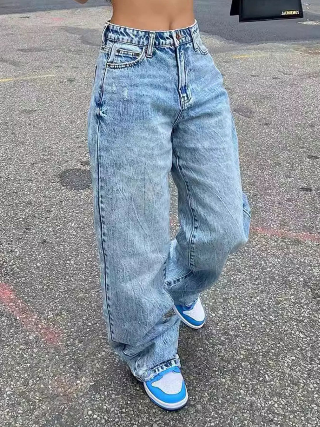 Wash Wide Leg Jeans - cas7m