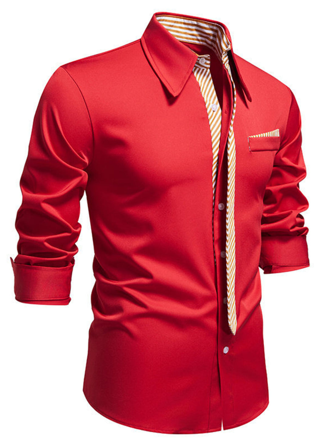 Men's Button Up Long Sleeve Shirt - cas7m
